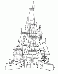 Beauty And The Beast Coloring Page For Kids