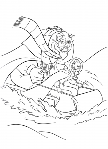Beauty And The Beast Coloring Page For Kids