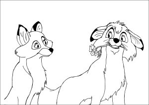 The Two Heroes Of The Disney Classic The Fox And The Hound