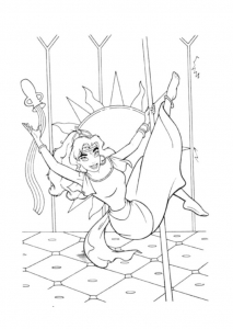 Hunchback of Notre Dame coloring pages for kids