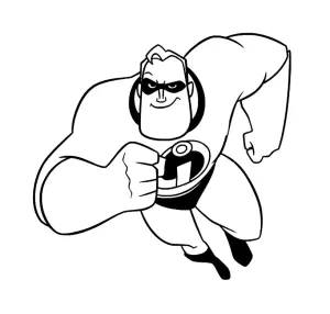 The Incredibles Coloring Page For Kids