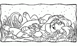 Simple Lion King Coloring Page