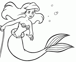 coloring-page-the-little-mermaid-free-to-color-for-kids