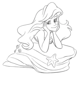 coloring-page-the-little-mermaid-to-print