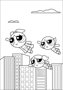 The powerpuff girls in flight