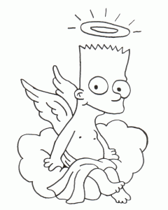 Free Simpsons drawing to print and color