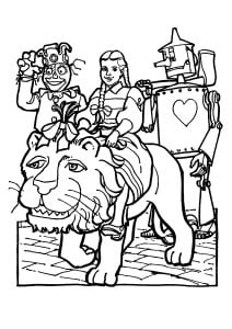 Vintage wizard of oz coloring pages