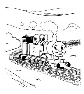 Image Of Thomas And His Friends To Print And Color