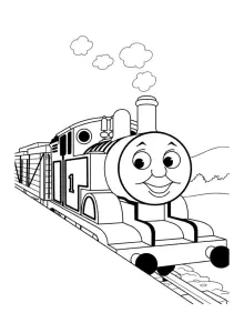 Printable Coloring Page Of Thomas And His Friends For Children