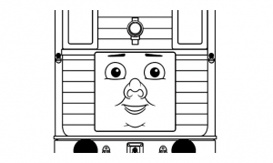 Free printable drawing of Thomas and his friends to color