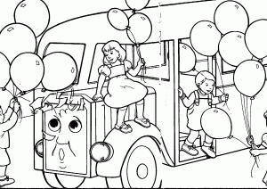 Image of Thomas and his friends to download and color