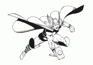 coloring-page-thor-to-print-for-free