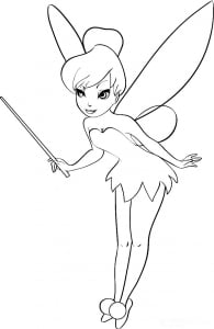 Free Tincker Bell Fairy coloring pages to color