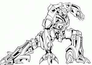 Transformers Coloring Page For Kids