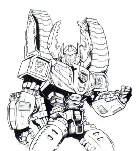Transformers Coloring Page For Kids