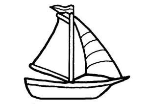 Simple Boat To Color