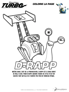 Turbo Coloring Page For Kids To Print