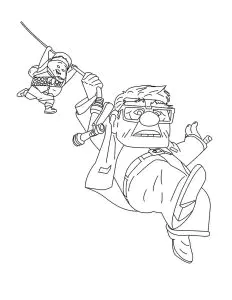 Printable coloring page of Upstairs for kids