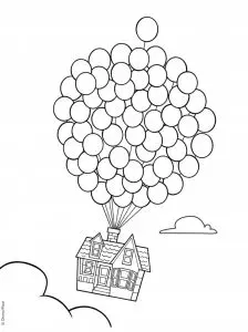 Coloring of Upstairs for children