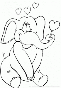 Valentine's Day Image To Download And Color
