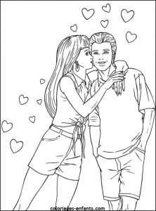 Coloring page valentines day free to color for kids