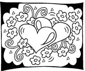 Coloring page valentines day to download for free