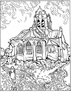 Van Gogh coloring pages to print for children