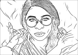 Elphaba and Glinda all in contrast - Thumbs Printable Coloring Pages For Children Wicked 131 