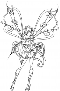 Free Winx drawing to download and color