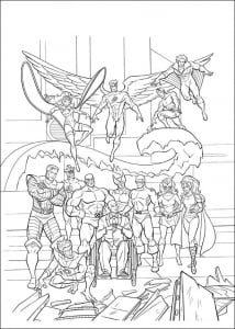 X Men Coloring Page To Download