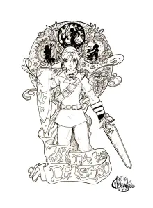 Zelda Coloring Page For Kids