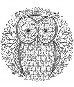 Coloriage mandala gratuit hibou