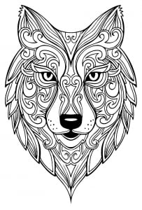 Coloriage grand loup