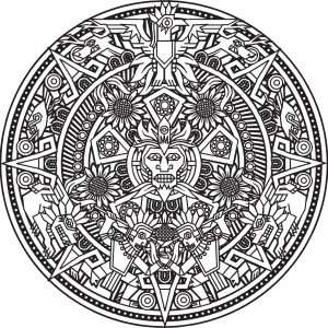 Mandala d un dieu incas ou maya par bigredlynx