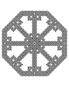 Si vous êtes prêt à passer de longues minutes de relaxation, préparez vous à colorier ce Mandala celtique assez complexes ... Vous pourrez utiliser de nombreuses couleurs si vous le souhaitez.