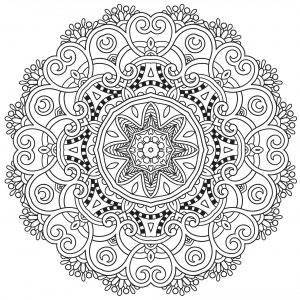 Mandala a colorier gratuit harmonie fleurie