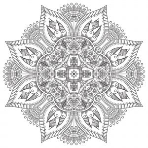 Mandala zen antistress complexe 8