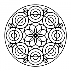 Des cercles formant une fleur