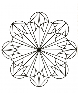 Mandala a colorier gratuit forme de fleur