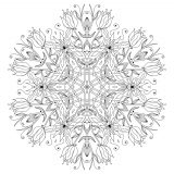 Un elegant mandala a colorier