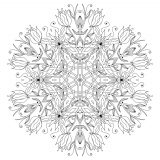 Un elegant mandala a colorier