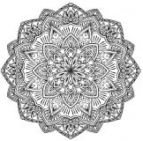 Coloriage mandala gratuit fleurs difficile