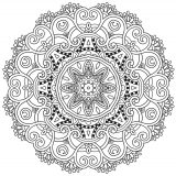 Coloriage mandala gratuit harmonie fleurie