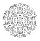 Mandala a colorier fleurs vegetation a imprimer 11