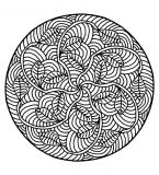 Mandala a colorier fleurs vegetation a imprimer 12