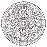 Une végétation luxuriante envahit ce magnifique Mandala, au style Vintage, donnez-lui vie sans plus tarder. Le style est très vintage, parfait si vous aimez les coloriages dessinés avec ce style "old school".