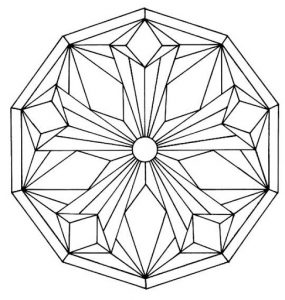 Mandala a colorier motifs geometriques 5