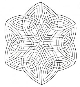 Des détails relativement faciles à colorier, très harmonieux et réguliers, pour un coloriage de Mandala très original et de grande qualité.