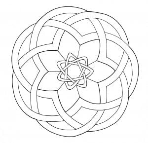Coloriage mandala celtique 17