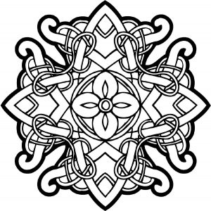 Un Mandala de difficulté "normale", aux formes étranges, qui conviendra aux enfants et aux adultes qui souhaitent des coloriages ni trop simples ni trop difficiles.